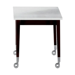Neoz Table 40 x 40 in Ebonised Mahogany with Calacatta Marble - view 1