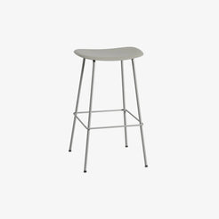 Fiber Bar Stool Without Backrest Grey - view 1