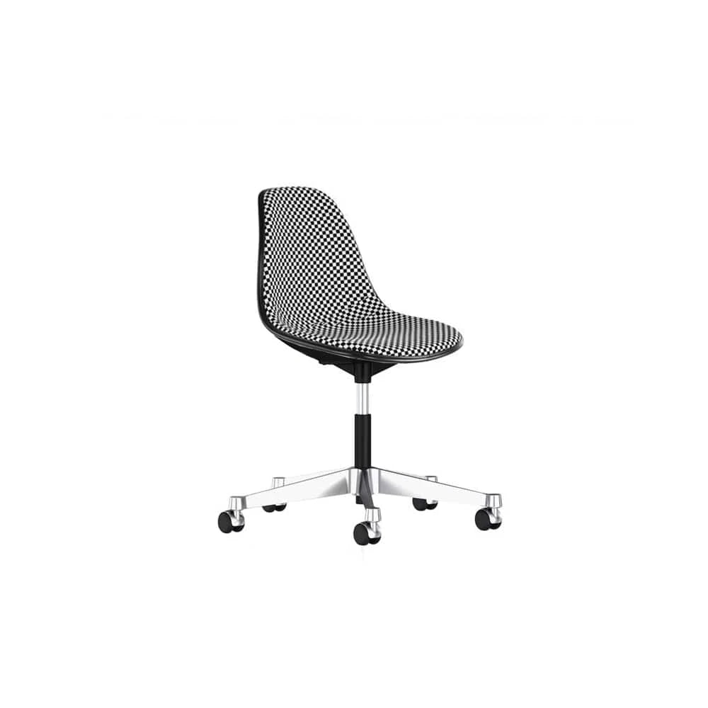 Eames Task Side Chair (Checker Black/White) - view 1
