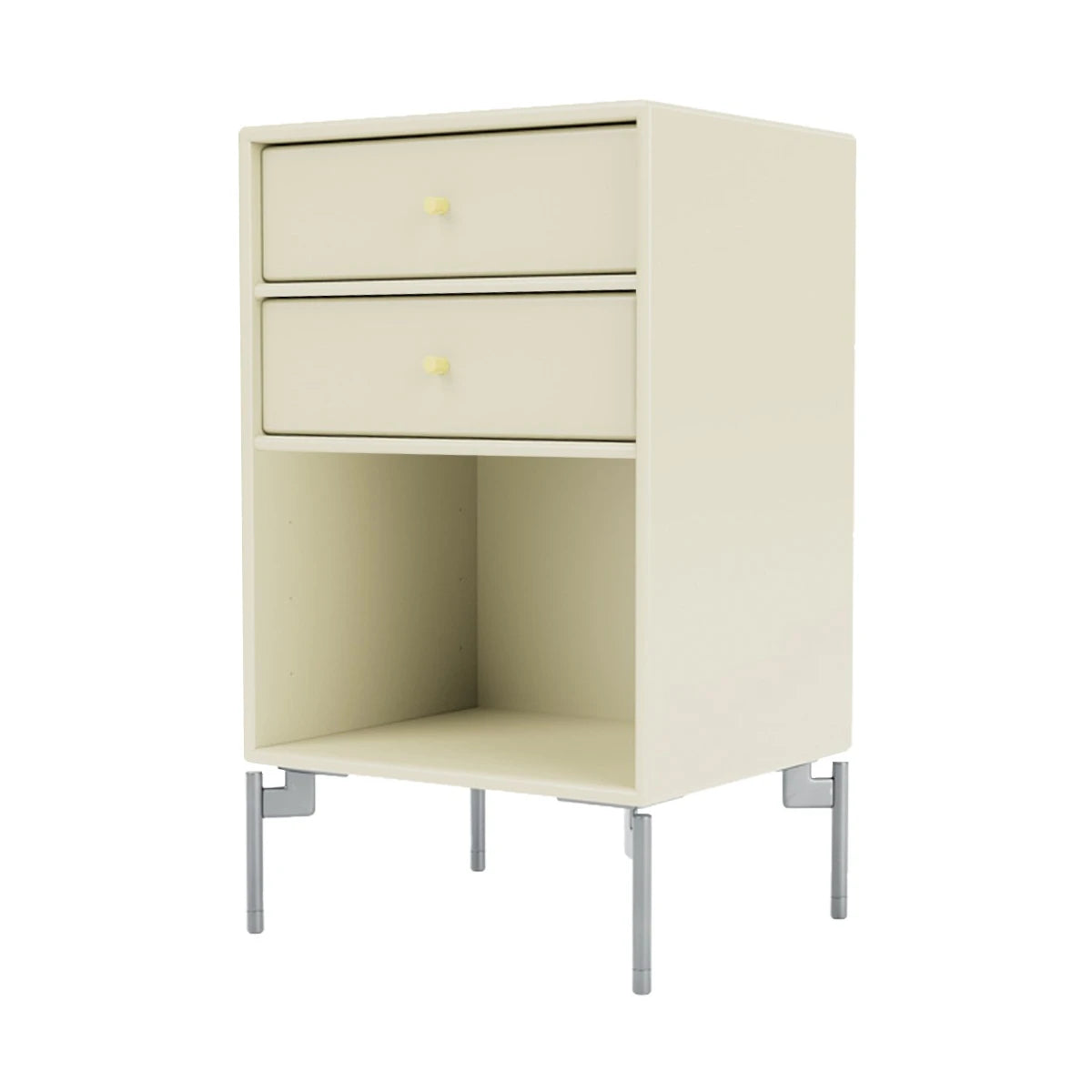 Sideboard 2 vanilla- camomile handle-chrome leg - view 1