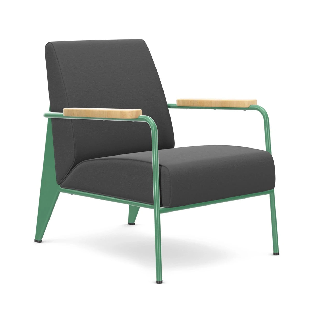 Fauteuil De Salon Volo-Mid Grey Blé Vert Oak Arm - view 1