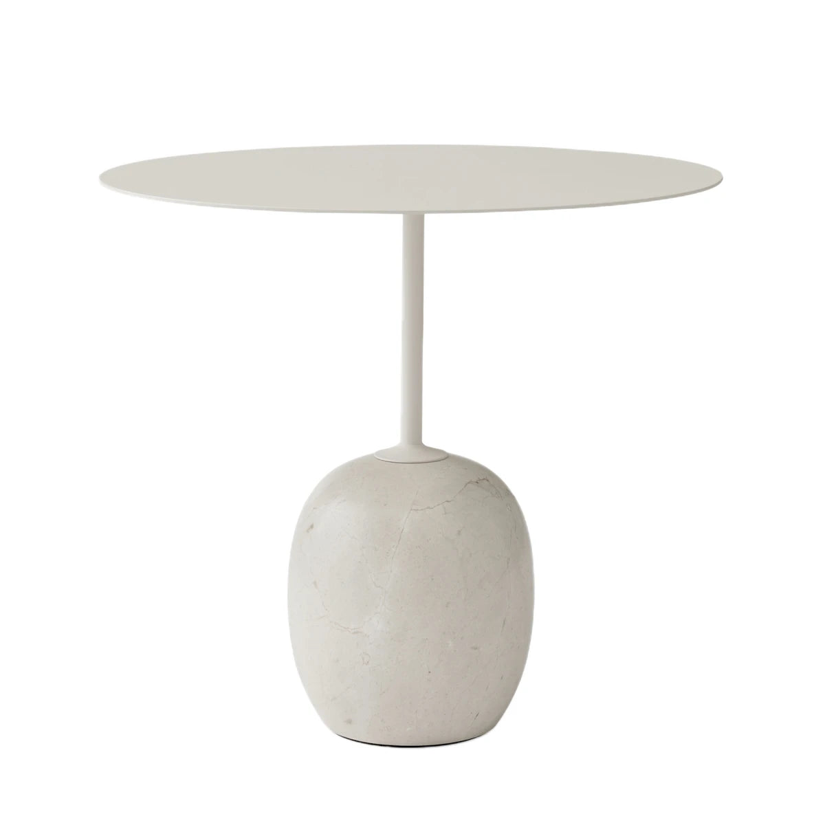 LN9 Lato Oval Table Ivory White-Crema Marble - view 1