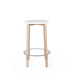 Puel White/Natural High Stool - view 1