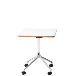 AS400 Table Square White Laminate Mobile Folding Table - view 1