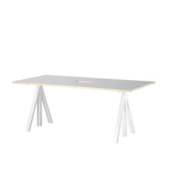 Works Conference Work Desk 180 x 90 Light Grey - view 1