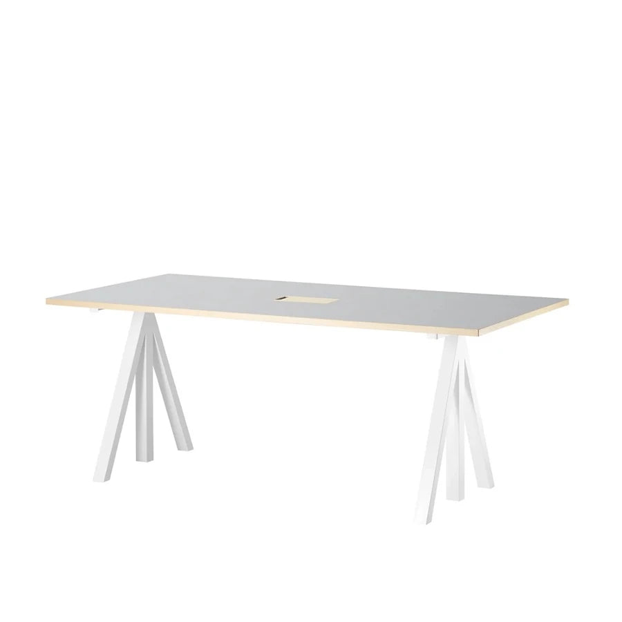 Works Conference Work Desk 180 x 90 Light Grey - view 1