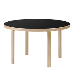 Aalto Table 91 Ø125 - 2Heights Black-Birch - view 1