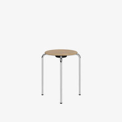Kevi 2051 Stool Chrome/Oak - view 1