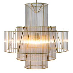 Solid Glass Pipe Chandelier ø120 - view 1