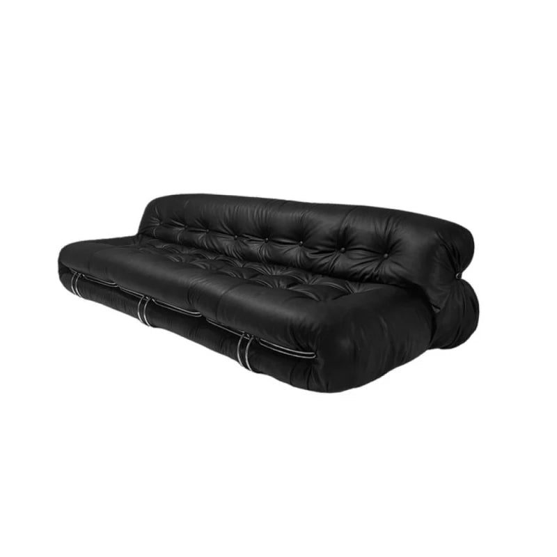 Soriana Sofa 3 Seater Black Leather - view 1