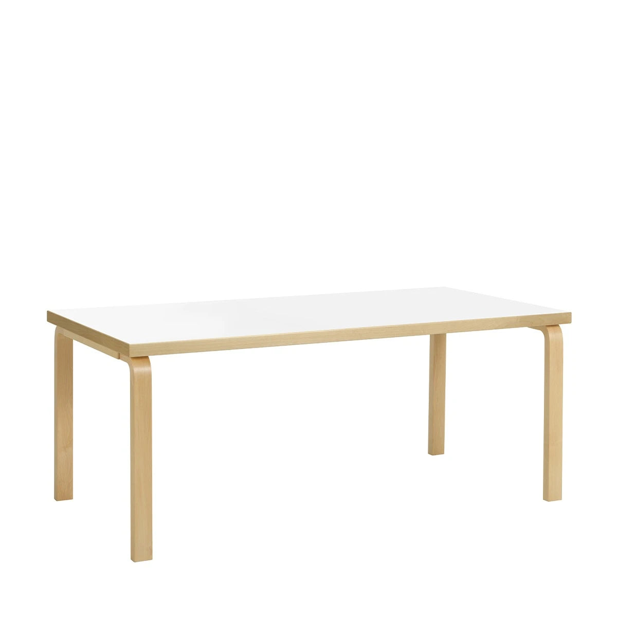 Aalto Table 83 182 x 91 White Laminate-Birch - view 1