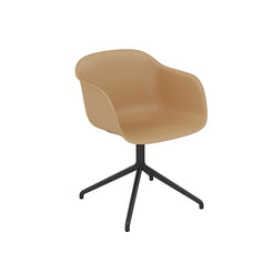 Fiber Armchair Swivel Black/Ochre - view 1