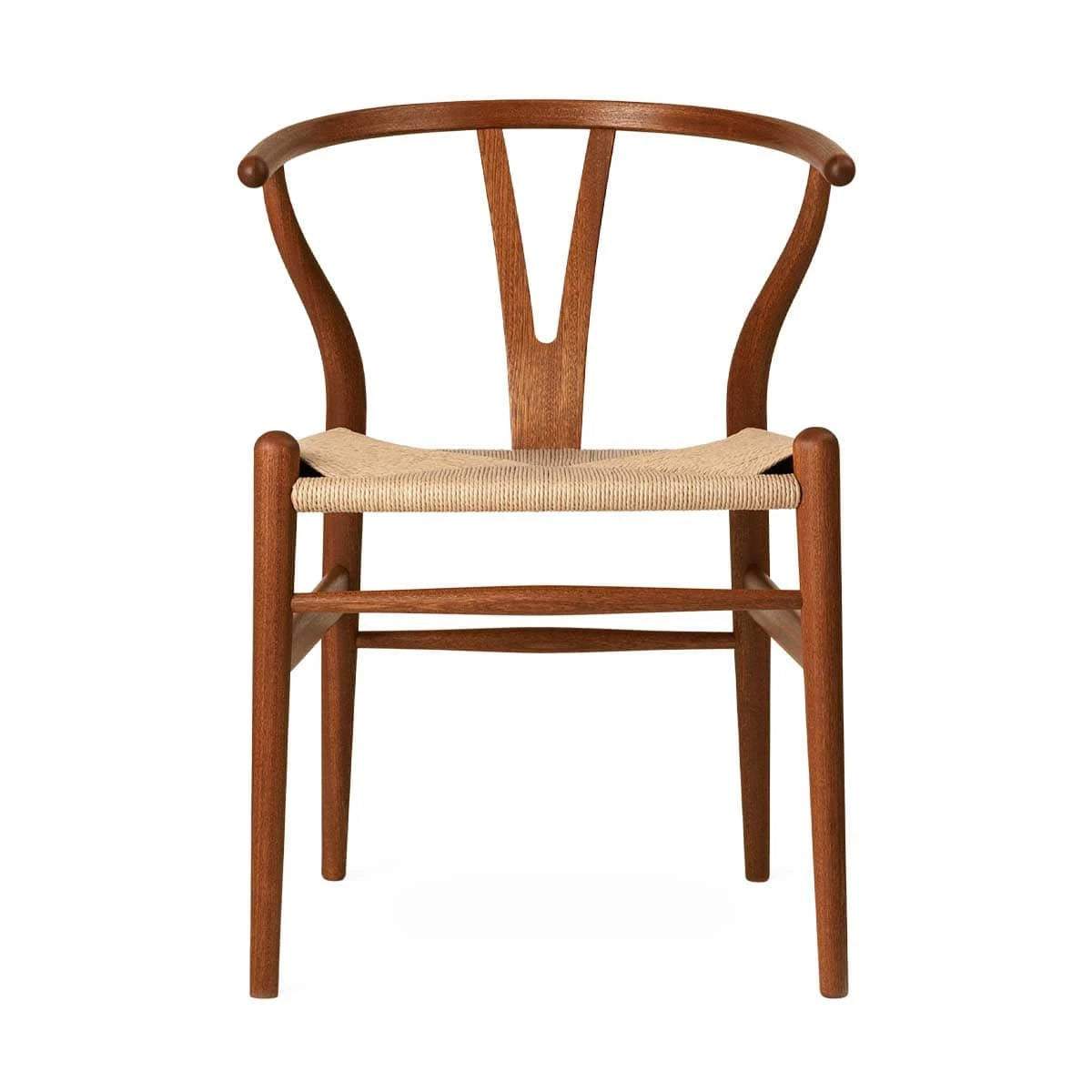 CH24 Wishbone Chair Mahogany Oil Natural Paper Cord - view 1