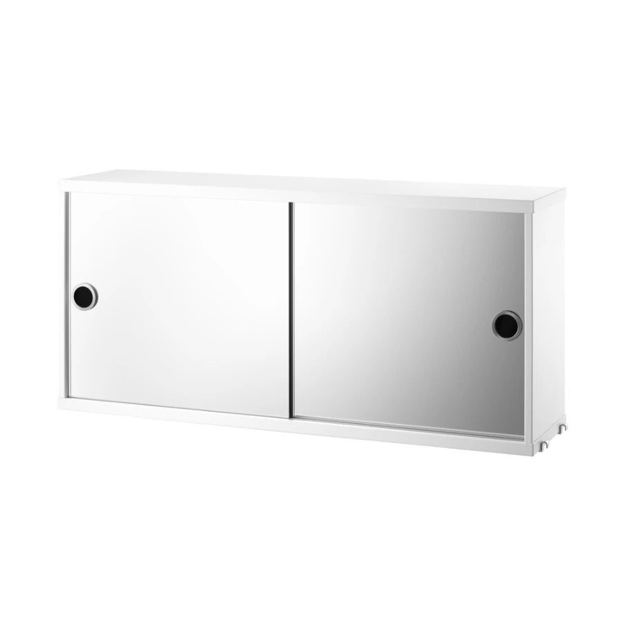 String System Cabinet Sliding Mirror 78 White - view 1