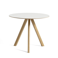 CPH20 Round Table Ø90 Oak-Off white Linoleum - view 1