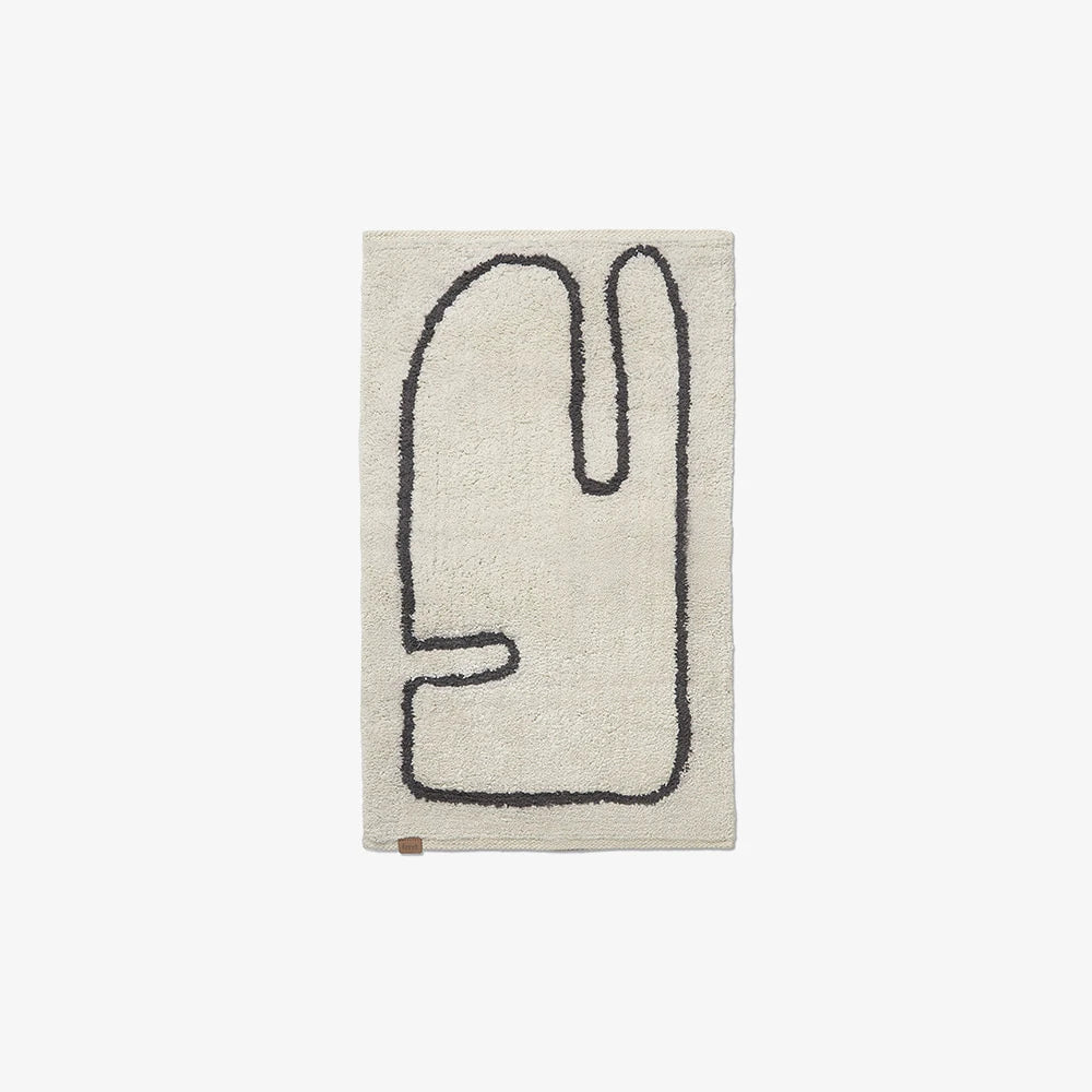 Lay Washable Mat Off White/Coffee - view 1