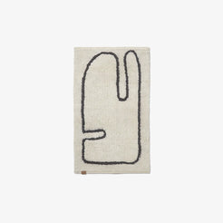 Lay Washable Mat Off White/Coffee - view 1