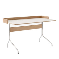 Pavilion desk AV17 Mushroom Linoleum-Oak-Chrome - view 1