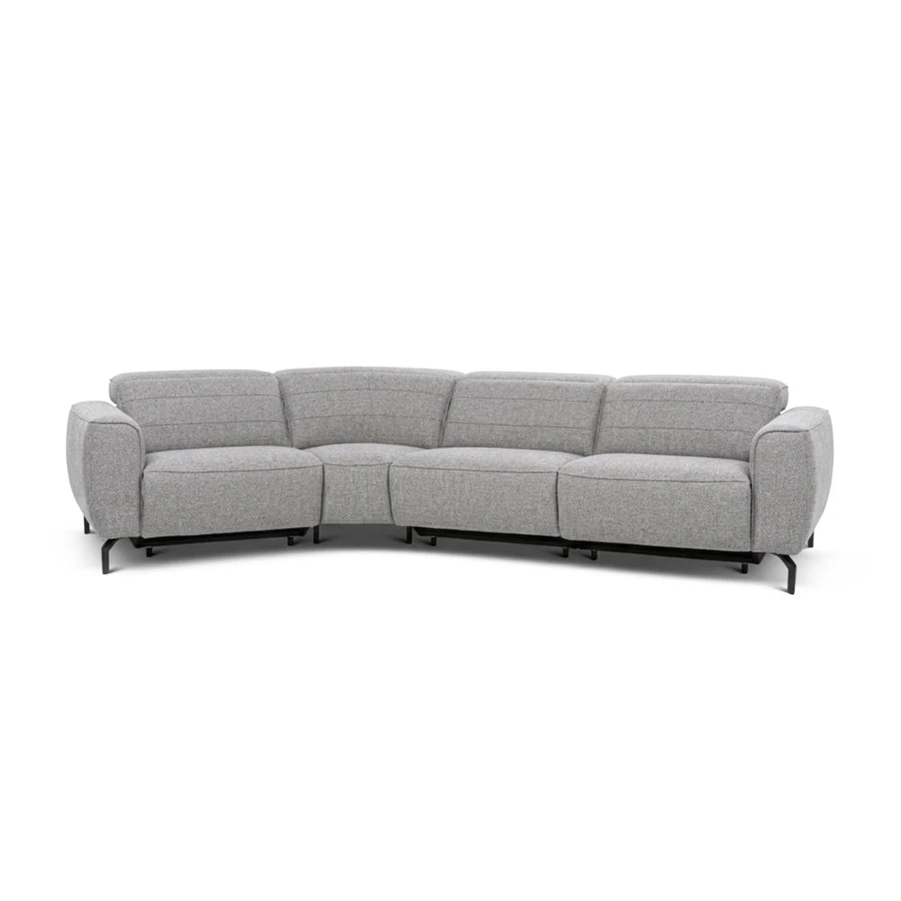 Zenith White Recliner Corner Sofa - view 1