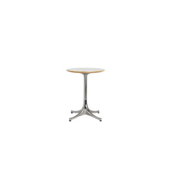 Nelson Pedestal Table (White/Aluminum Base) - view 1