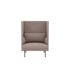 Outline Highback Sofa 1seater Black/Vidar143 - view 1