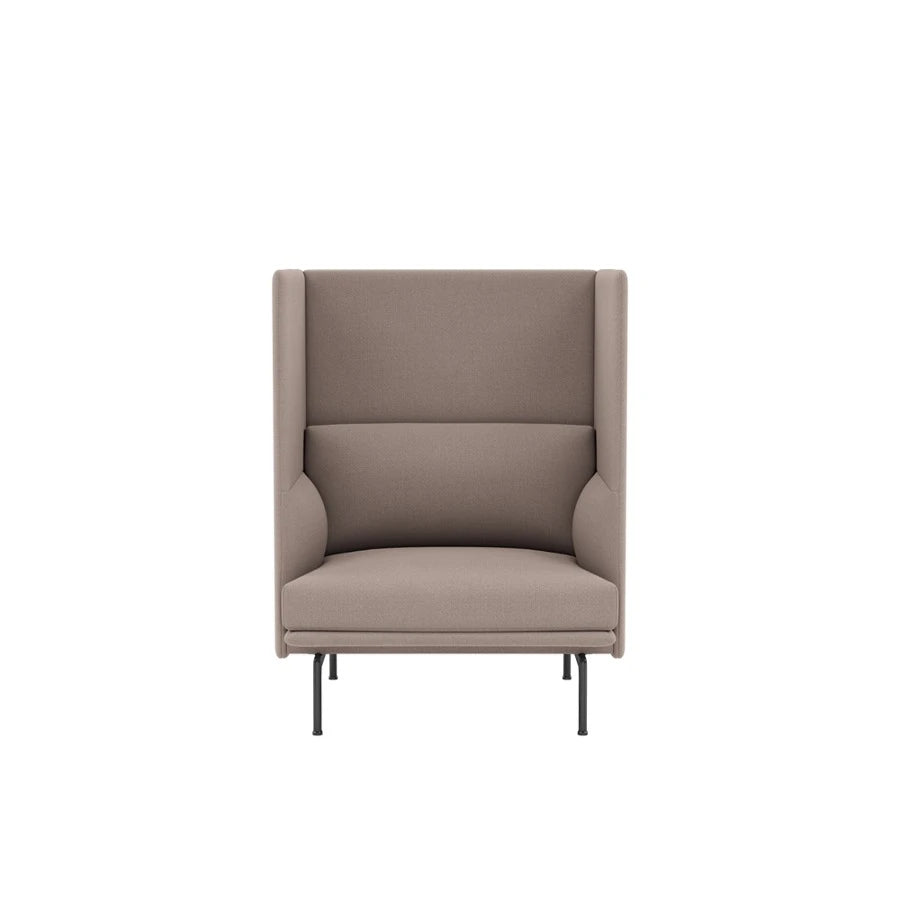 Outline Highback Sofa 1seater Black/Vidar143 - view 1