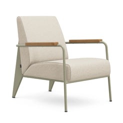 Fauteuil De Salon Nubia-Cream Pearl Gris Vermeer Oak Arm - view 1