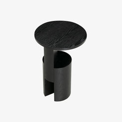 Wedge Side Table High Black Oak - view 1