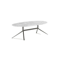 Mondrian Oval Table - Matt Brown Nickel / Matt Carrara - view 1
