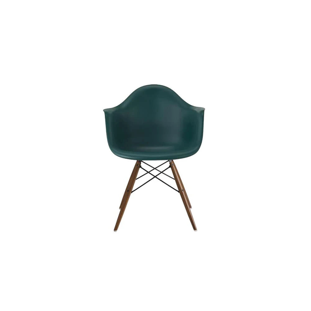 Eames Molded Plastic Armchair, Dowel Base Walnut - view 1