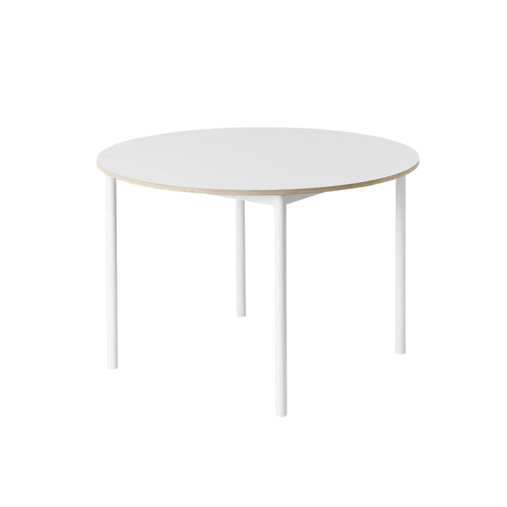 Base Laminate White Round Dining Table - view 1