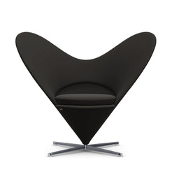 Heart Shaped Cone Chair Black Fabric Tonus - view 1