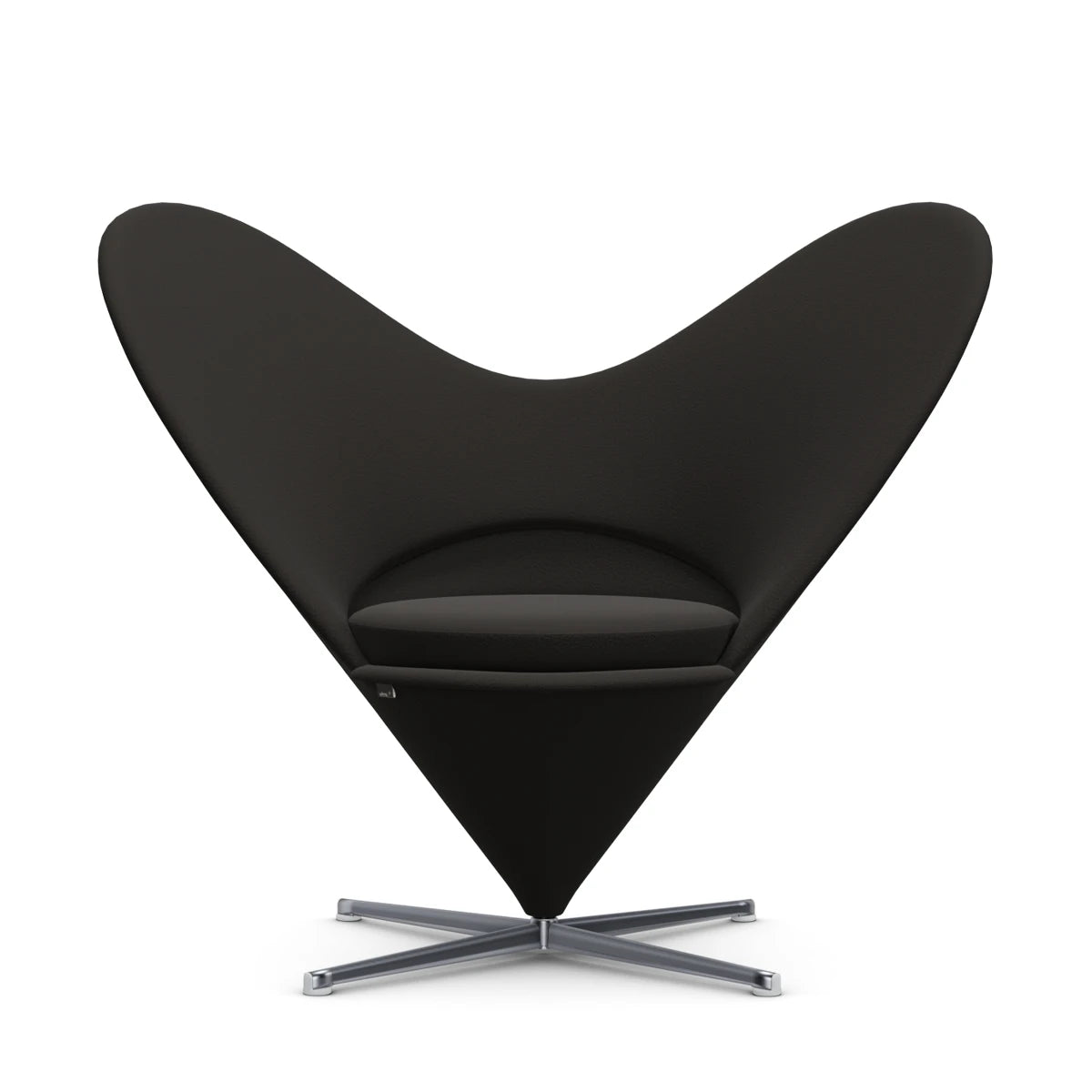 Heart Shaped Cone Chair Black Fabric Tonus - view 1