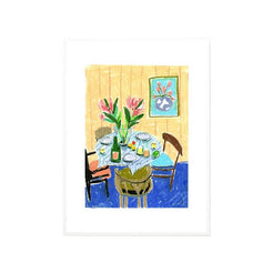 The Poster Club Laura Page Pastel Table White Aluminum Frame 300 x 400 - view 1