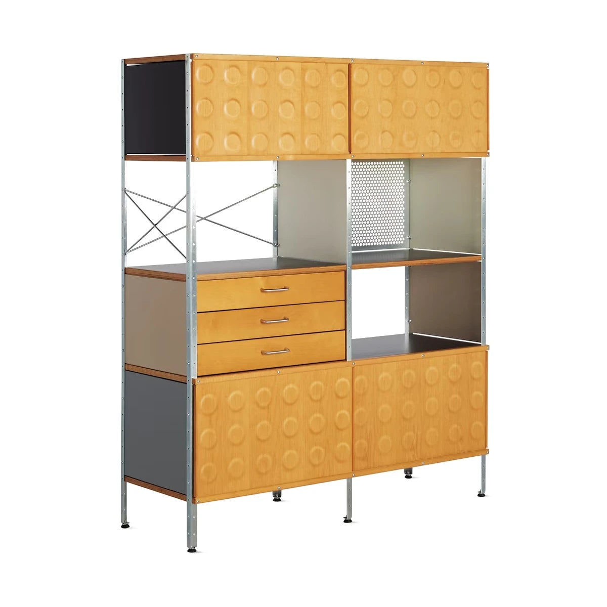 Eames Storage Unit 4 x 2 Natural-Zinc Frame - view 1