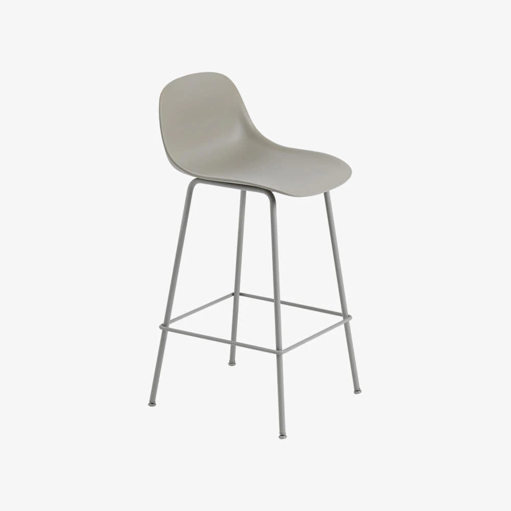Fiber Counter Stool with Backrest - view 1