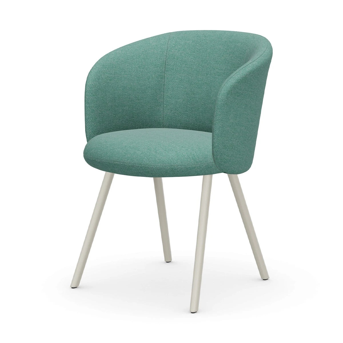 Mikado Armchair Dumet Pale Blue-Emerald Leg Chalk Power Coated - view 1