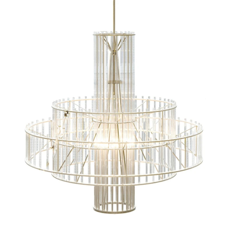 Big Aluminium Cut-glass Chandelier ø200 - view 1