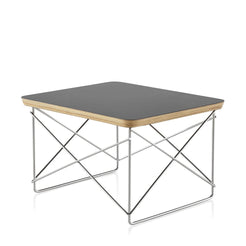 Eames Wire Base Low Table Black Top-Chrome Base - view 1