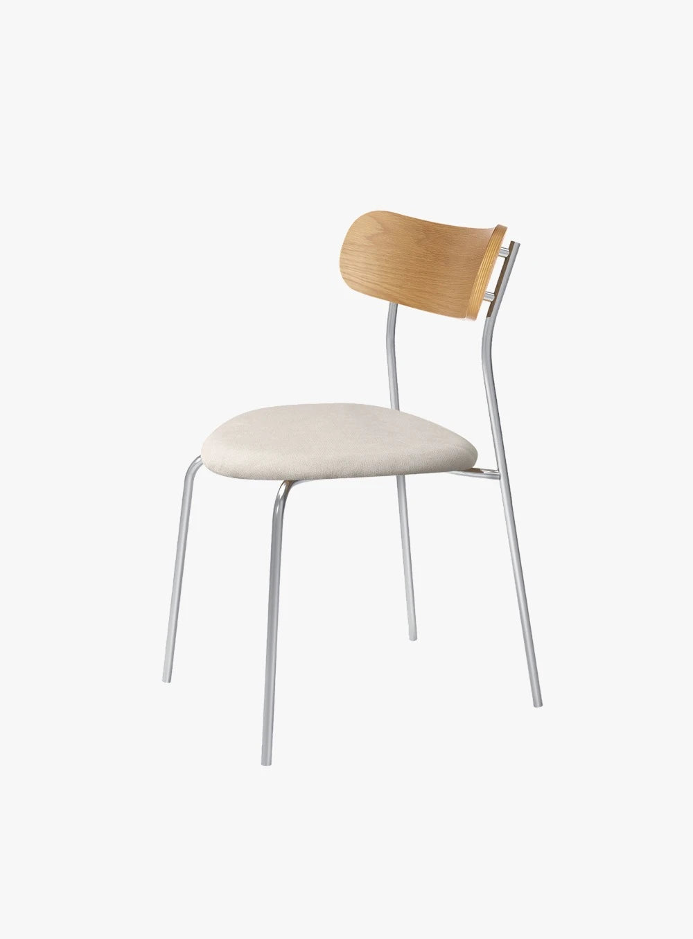 Prop Fabric Chair Oak/Velvety/Beige/Stainless - view 1