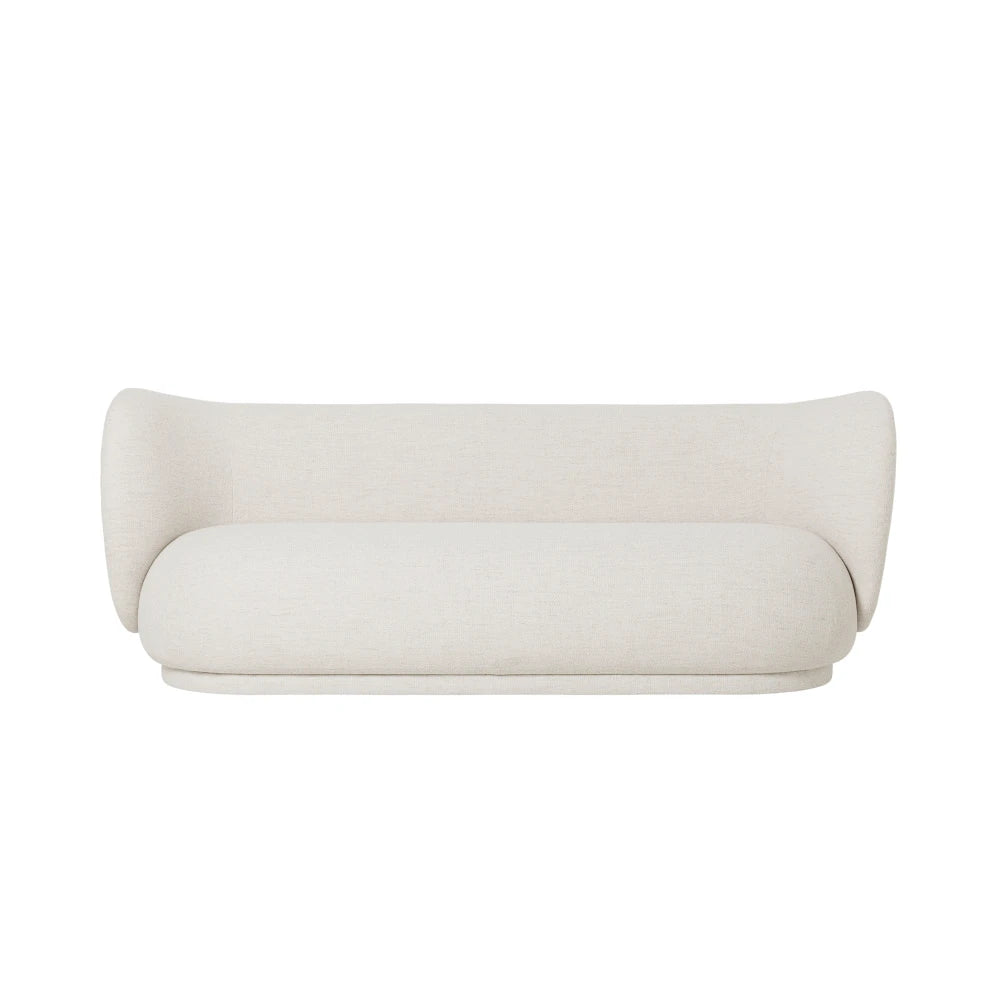 Rico Bouclé Off-White 3-Seater Sofa - view 1