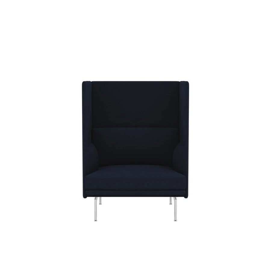 Outline Highback Sofa 1seater Aluminum/Vidar554 - view 1