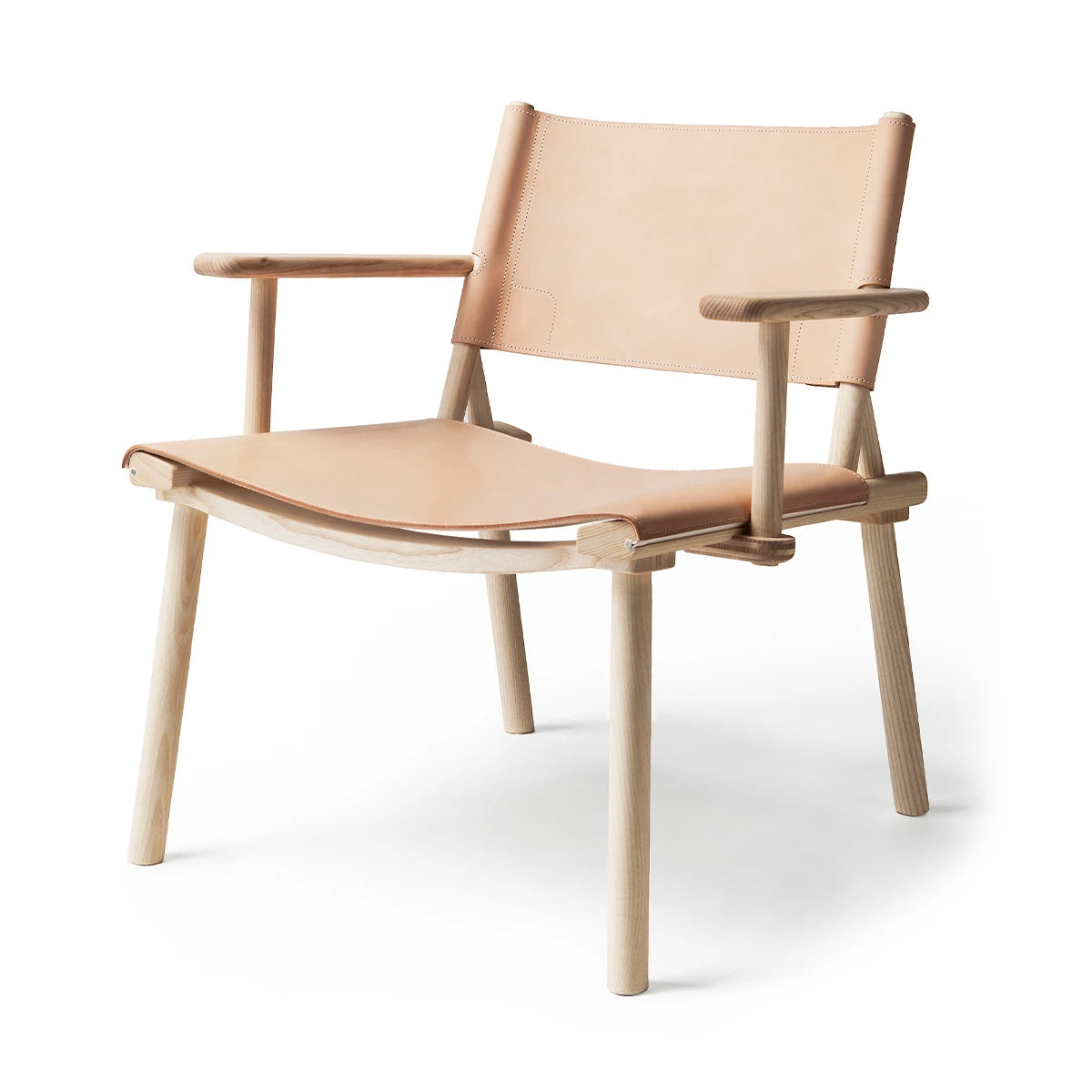 December Lounge Chair Ash And Nude Leather - view 1