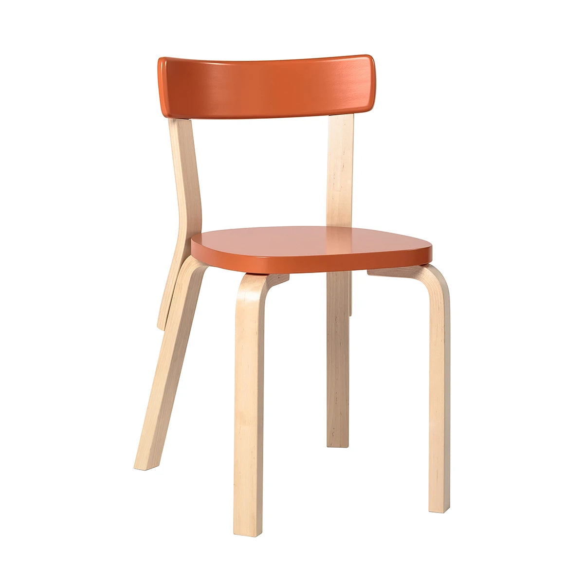 Chair 69 Orange Lacquered-Birch - view 1