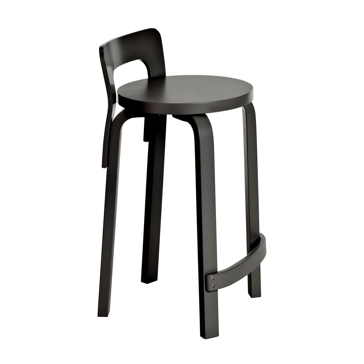 K65 High Chair Bar Stool Black Lacquered - view 1