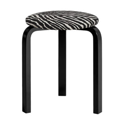 Stool 60 foam upholstery Zebra black - view 1