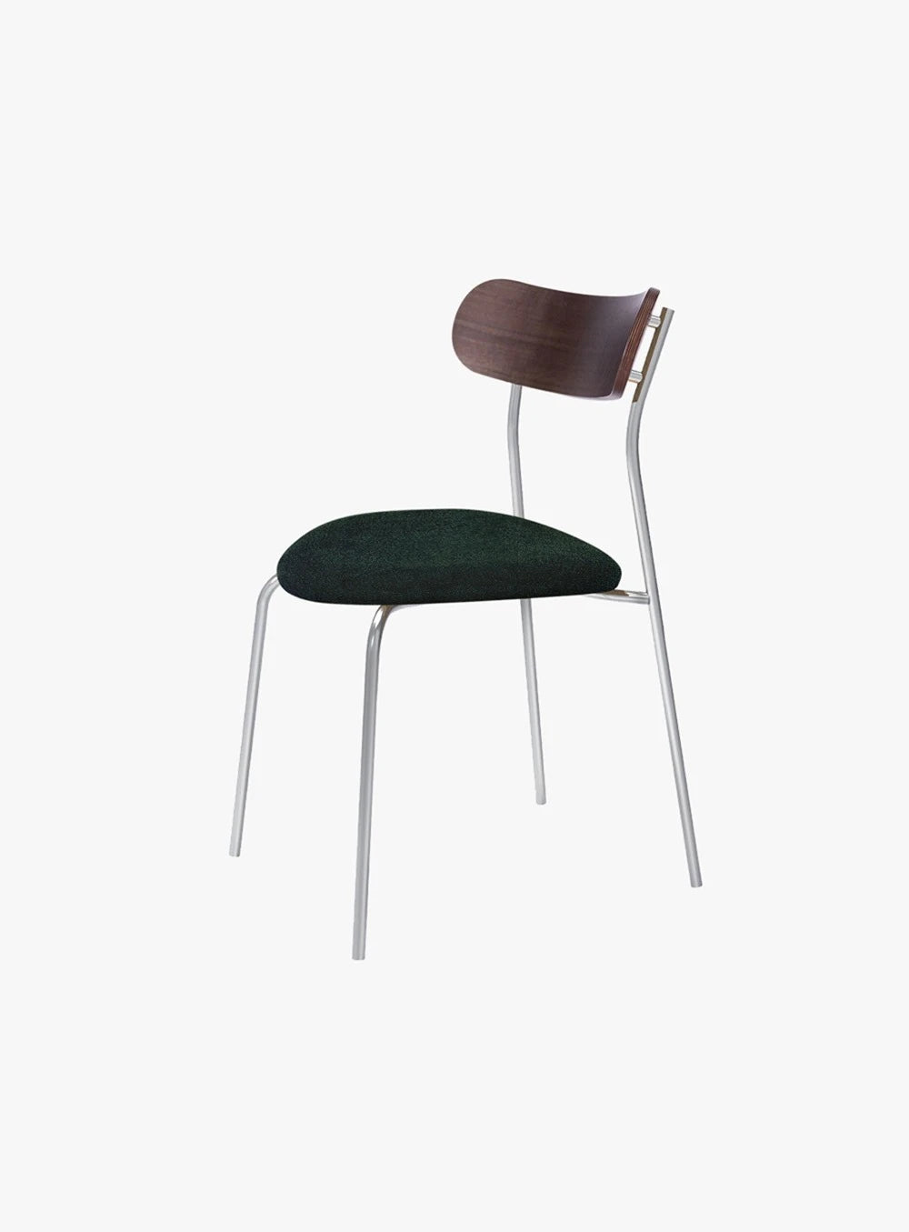 Prop Fabric Chair Walnut/Green | PW001627 - view 1