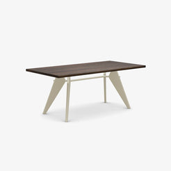 EM Table 180 Dark Solid Oak/Blanc Colombe - view 1