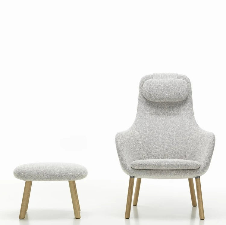 HAL Lounge Chair Ottoman Nubia Cream Sierra Grey Natural Oak Lounge Chair - view 1