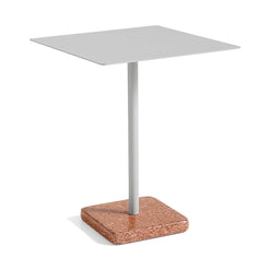 Terrazzo Table Sky Grey-Red Base - view 1